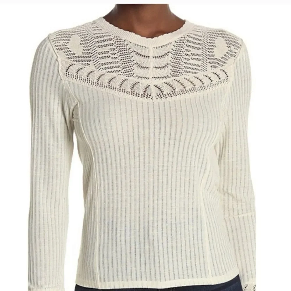 Free People Colette Scallop Neck Top